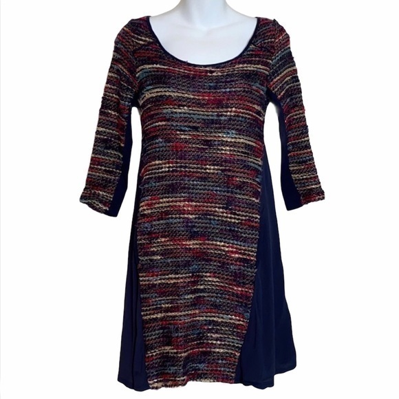 Anthropologie Maeve Mixed Media Dress - Picture 1 of 7